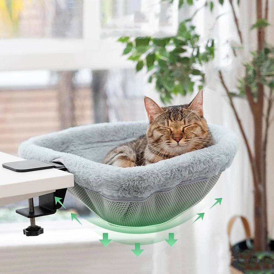 Folding Semi-Circular Cat Desk Hammock